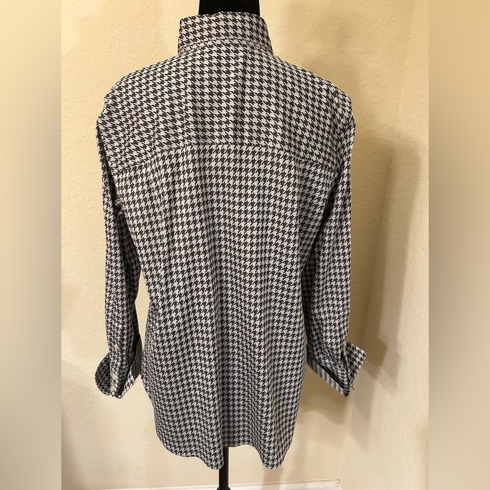 Chico's Houndstooth Button Down Shirt - image 3